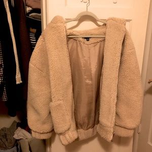 Fuzzy teddy coat